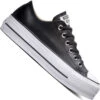 Converse CT All Star Clean Lift OX Plateau-Sneaker Black/Black/White Damen