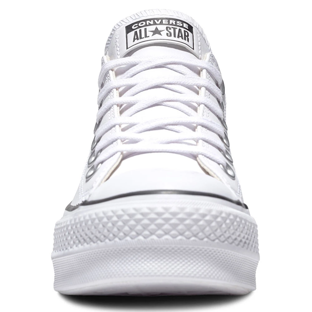 Converse CT All Star Clean Lift OX Plateaus White/Black/White Damen – Bild 3