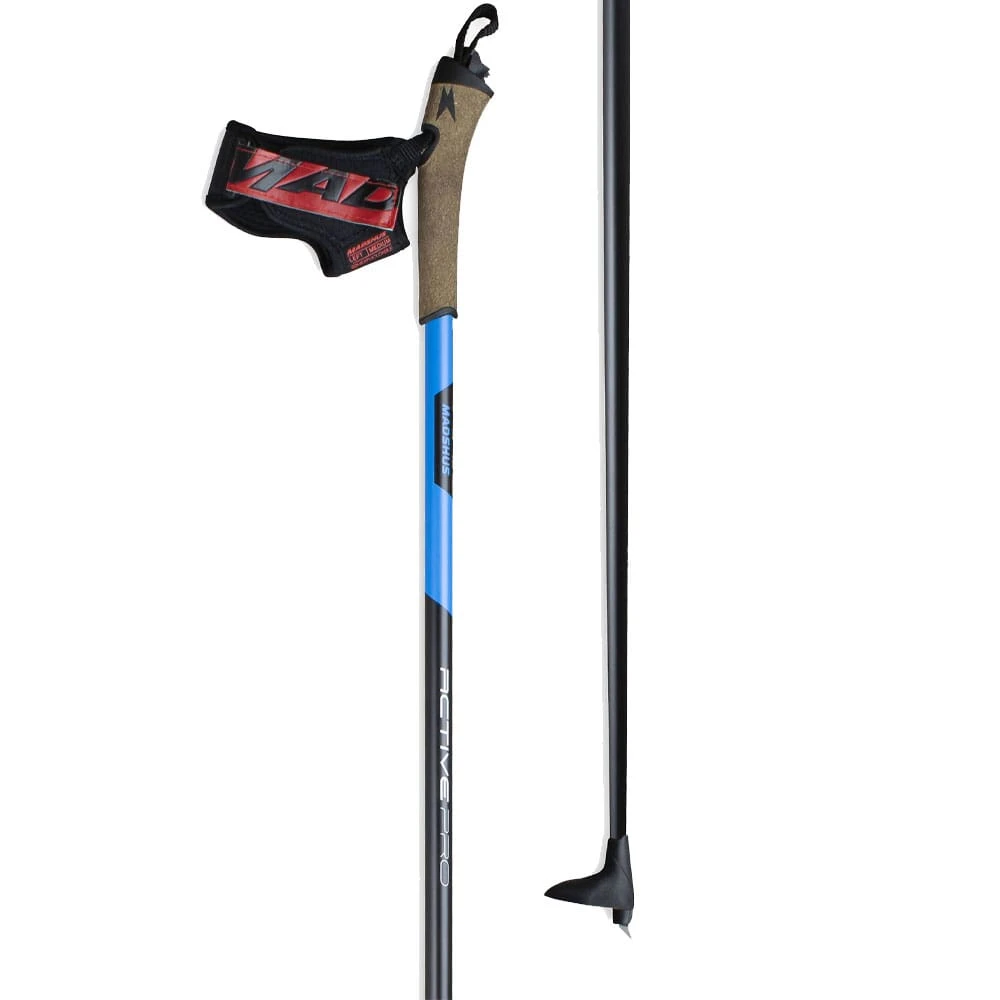 Madshus Active Pro Pole Langlaufstöcke Black/Blue Damen, Herren – Bild 2