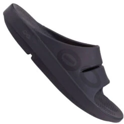 Oofos Ooahh Sport Regenerations-Schlappen Matte Black Damen, Herren