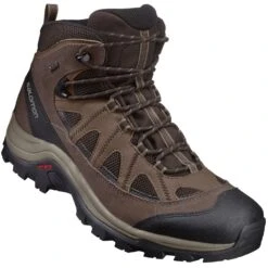 Salomon Authentic Gore-Tex Wanderschuhe Black Coffee/Chocolate Brown Herren