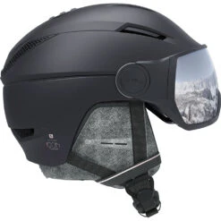Salomon Icon2 Visor Snowboardhelm Black/Silver Uni Damen