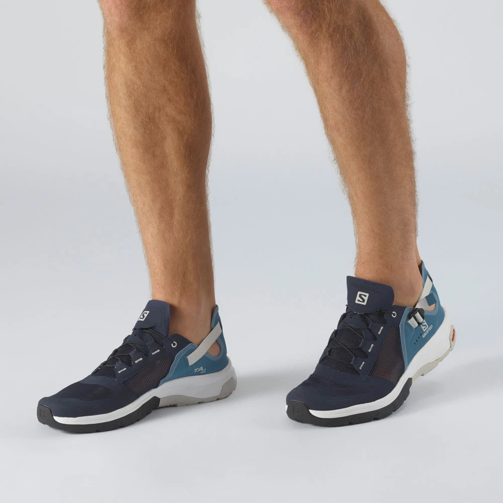 Salomon Tech Amphib 4 Outdoorsandalen Navy Blazer/Bluestone/Lunar Rock Herren – Bild 4