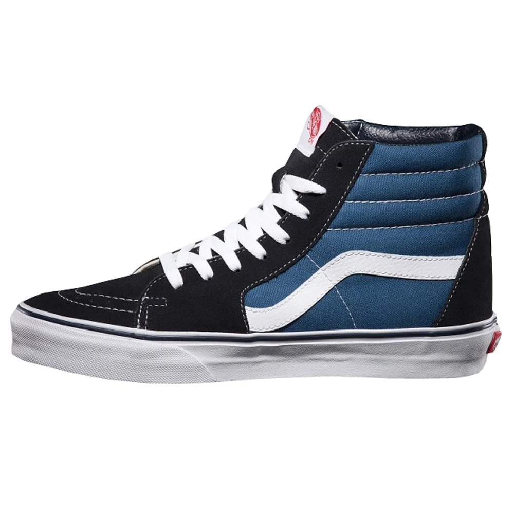 Vans Sk8-Hi Canvas & Leather Sneaker Navy Damen, Herren – Bild 2