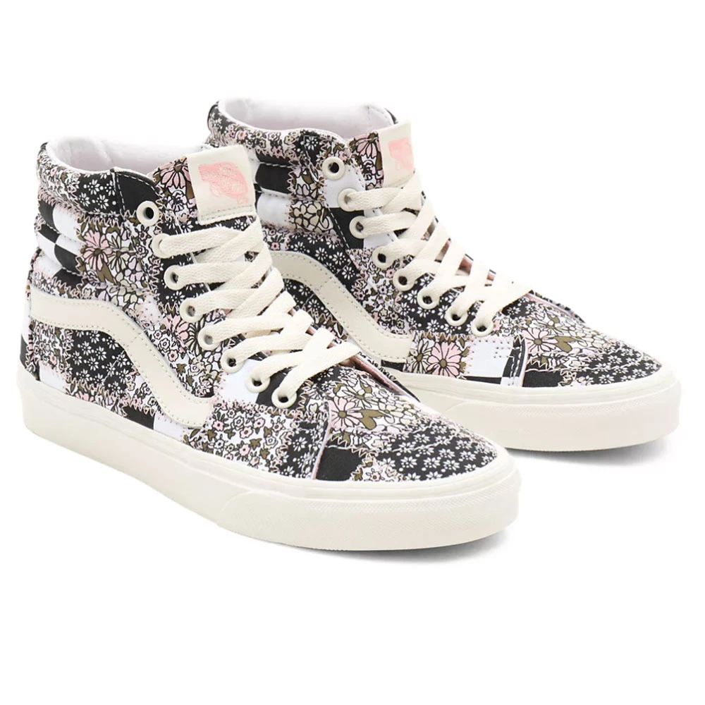 Vans Sk8-Hi Canvas Skateschuhe (Patchwork Floral) Multi/Marshmallow Damen, Herren – Bild 2