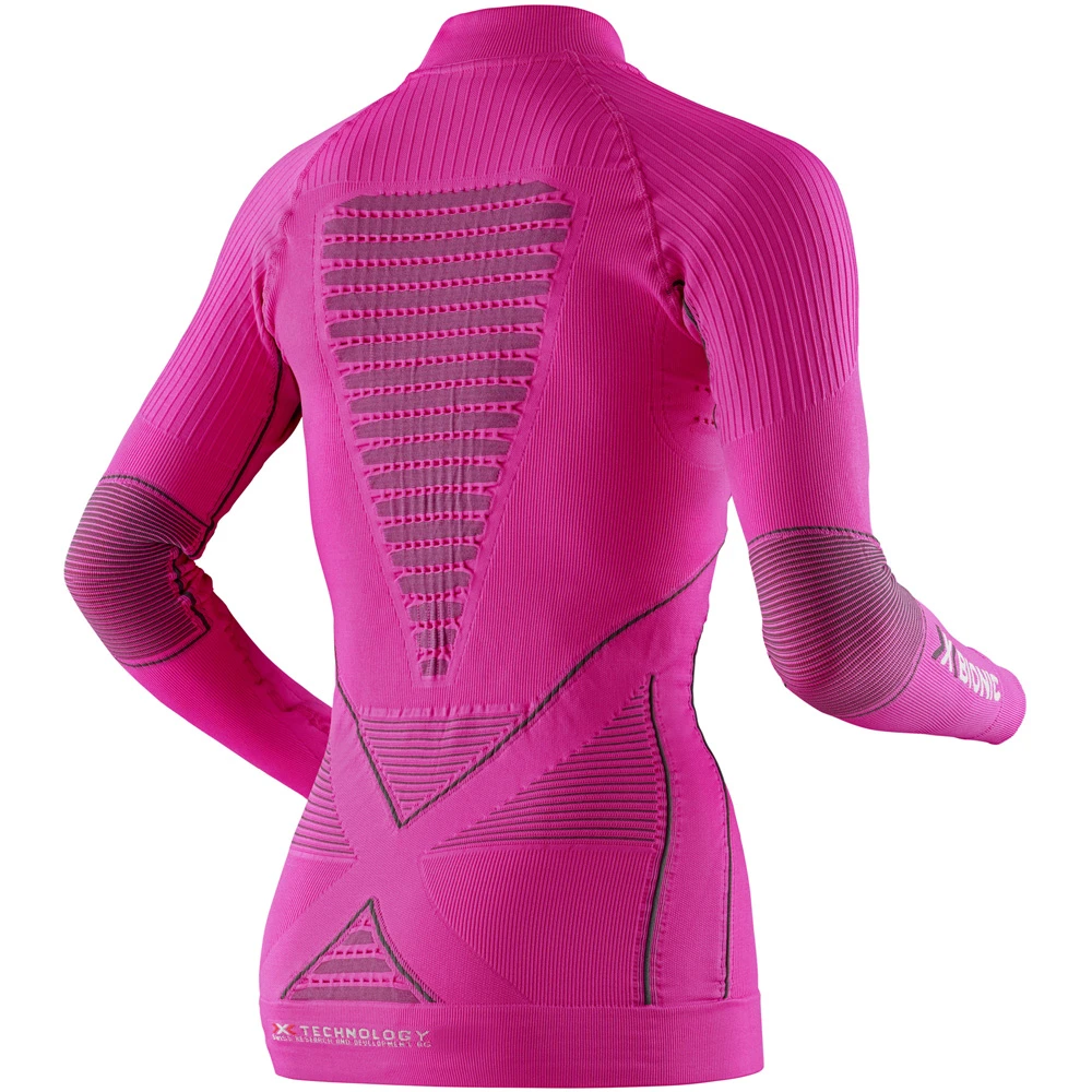 X-Bionic Energy Accumulator Evo Shirt Turtle-Neck Shirt Pink/Charcoal Damen – Bild 2